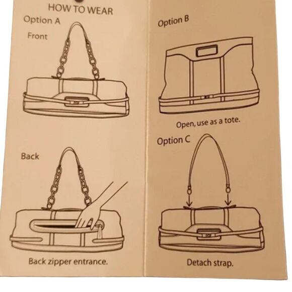 Y2K BCBGMaxazria Structured 3-Way Handbag Bronze Metallic Leather Minimalist - Picture 10 of 10